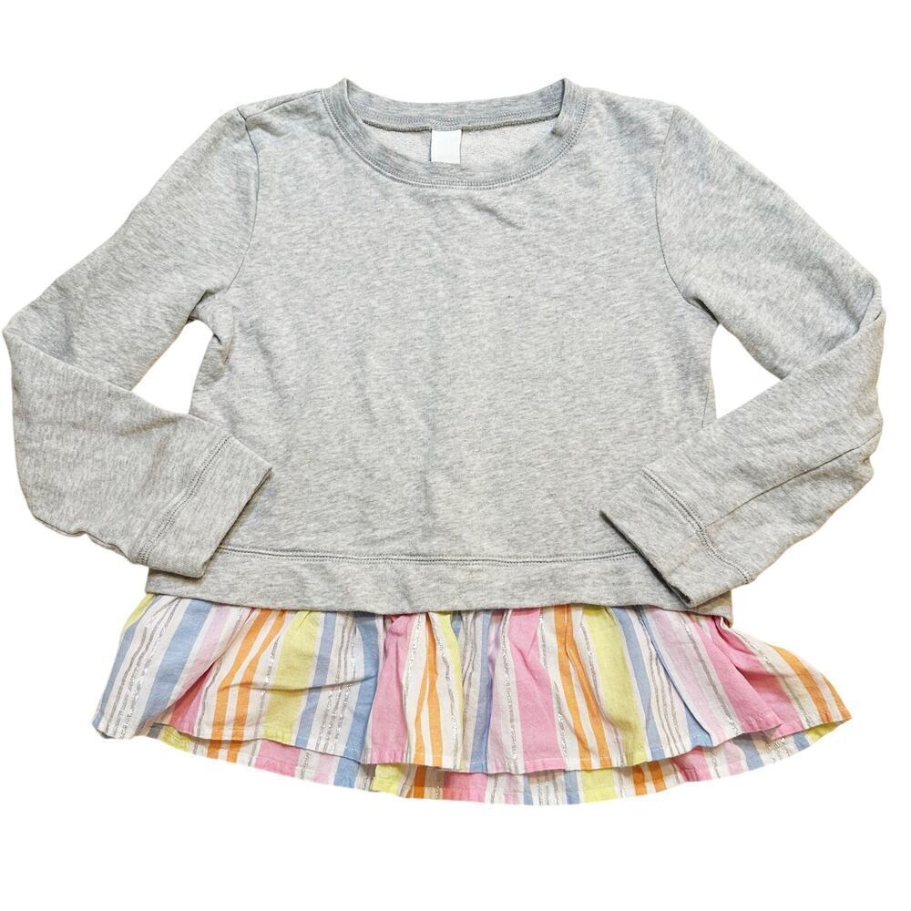 Harper Canyon Skirted Sweatshirt sz 7 Gray Crewneck Sweatshirt